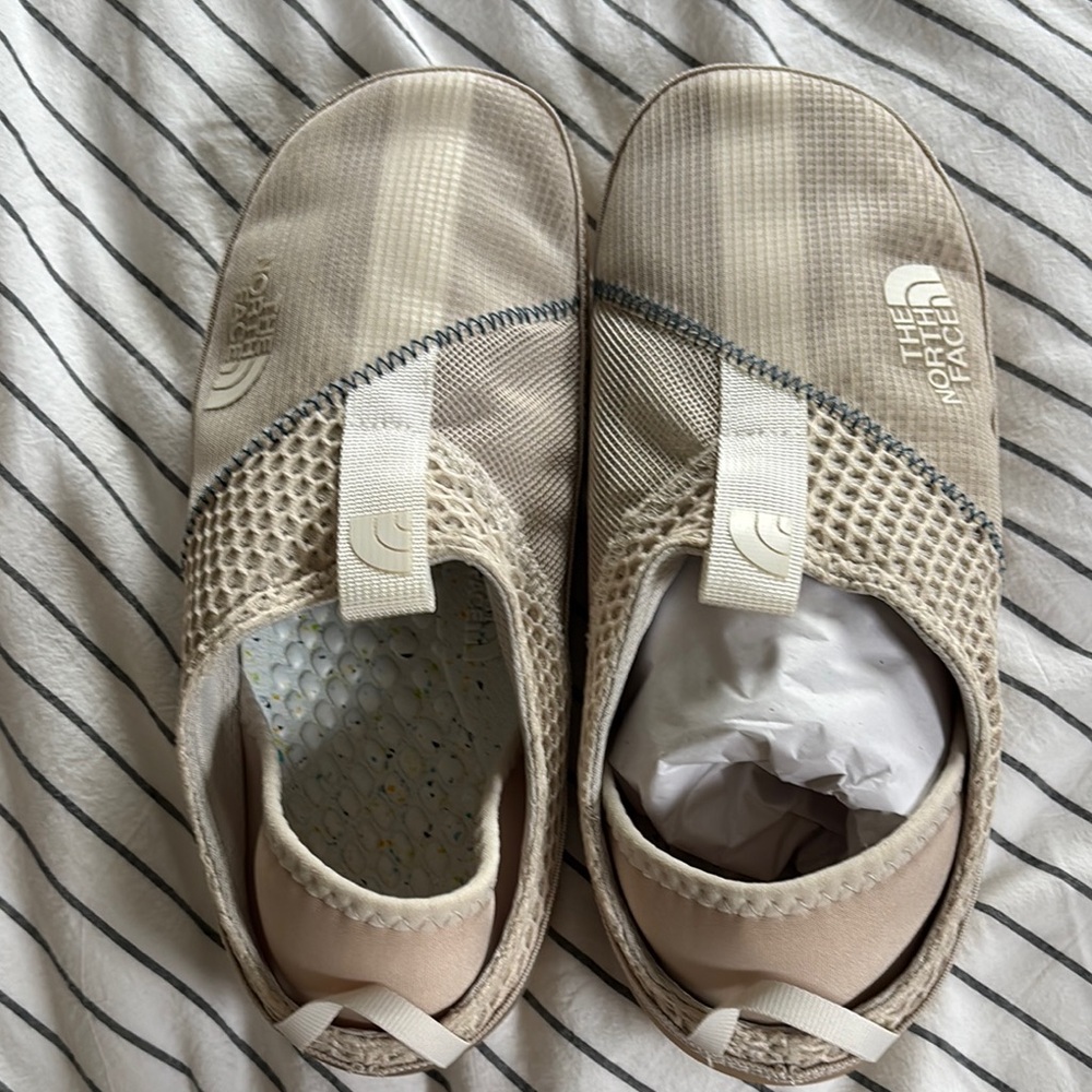 The North Face Cream Mesh Slip-On Shoes